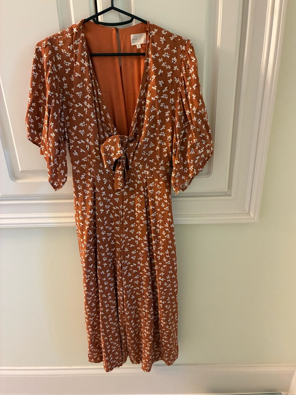 Fall Floral Tie-Front cropped jumpsuit - Women XS
